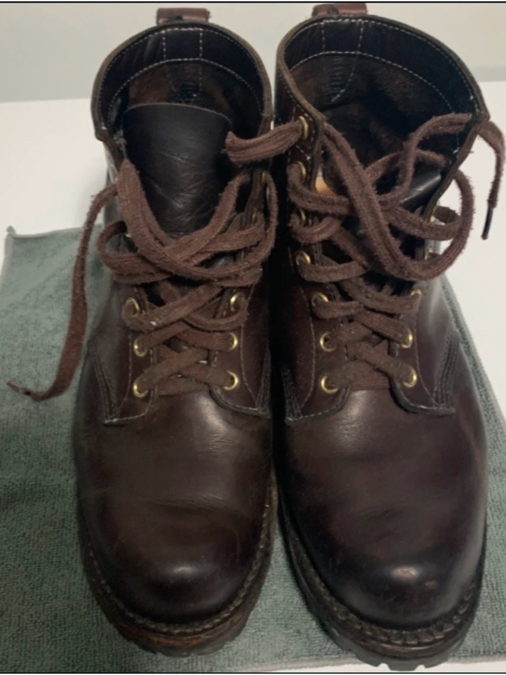 Men's Brown Leather Lace-Up Work Boots